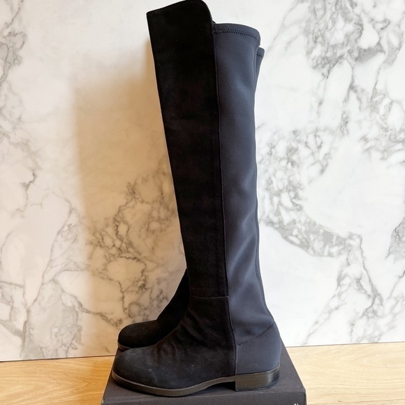 Knee High Dual Fabric Boots - Picture 8 of 9